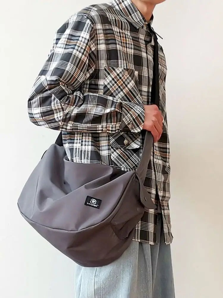 Harajuku Street Messenger Bag Casual School Bag Men and Women Shoulder Bag