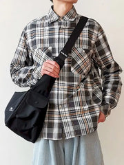 Harajuku Street Messenger Bag Casual School Bag Men and Women Shoulder Bag