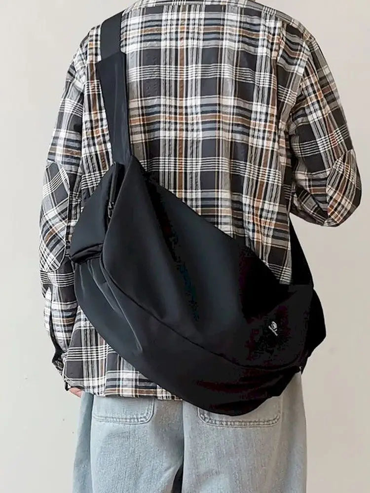 Harajuku Street Messenger Bag Casual School Bag Men and Women Shoulder Bag