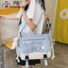 Harajuku Student Messenger Bag Large Capacity Ladies Shoulder Pouch