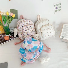 Harajuku Style Women Backpack Large Capacity Storage Backpacks For Girls Print T