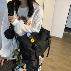 Harajuku Techwear Canvas Bag Gothic Crossbody Bags For Women