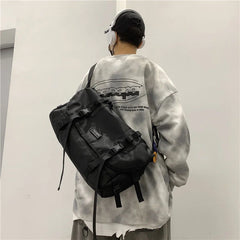 Harajuku Techwear Canvas Bag Gothic Crossbody Bags For Women