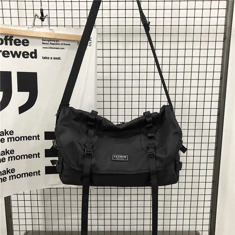 Harajuku Techwear Canvas Bag Gothic Crossbody Bags For Women