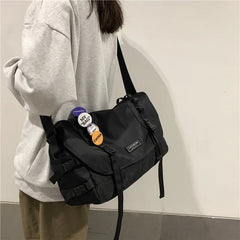 Harajuku Techwear Canvas Bag Gothic Crossbody Bags For Women