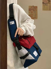 Harajuku Techwear Canvas Streetwear Hiphop Sling Man Gothic Crossbody Bags