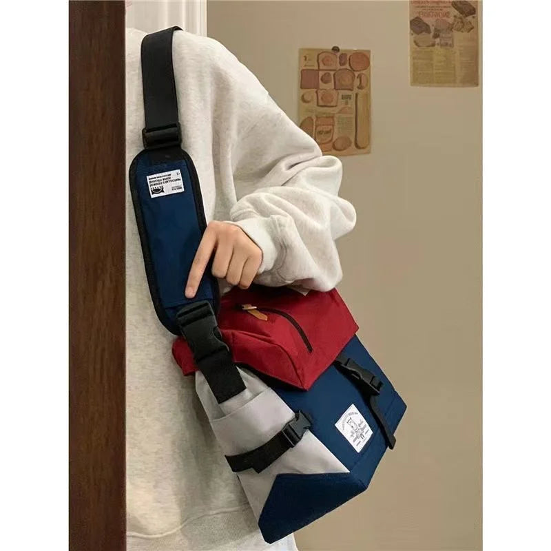 Harajuku Techwear Canvas Streetwear Hiphop Sling Man Gothic Crossbody Bags