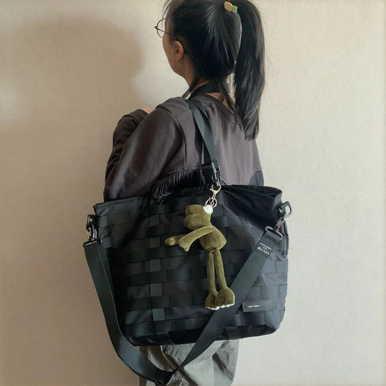 Harajuku Techwear Nylon Bucket Sling Man Gothic Crossbody Bags Fanny Pack