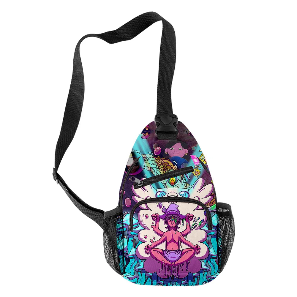 Harajuku Midnight Gospel 3D Print Chest Bag