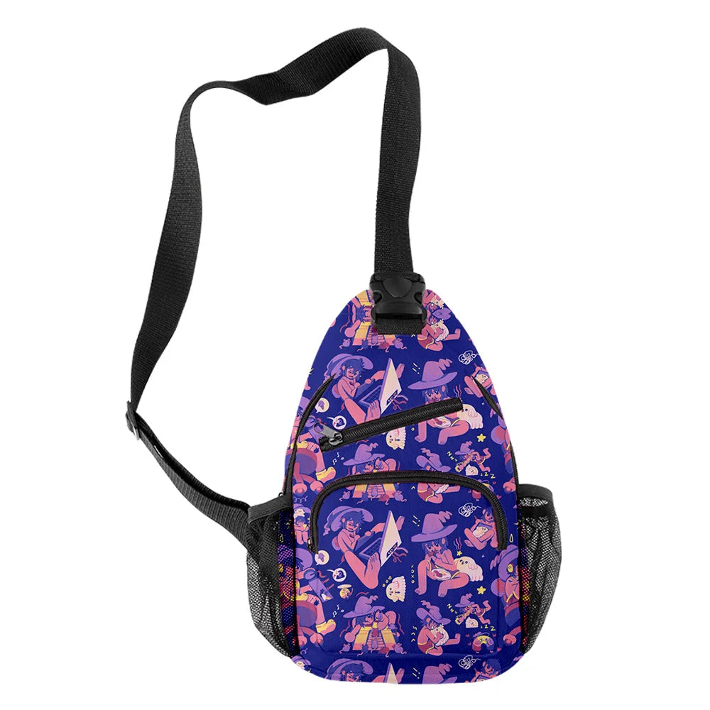 Harajuku Midnight Gospel 3D Print Chest Bag