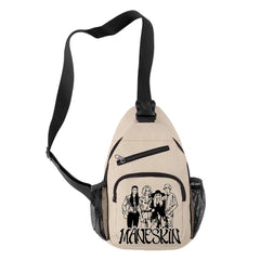 Harajuku Maneskin 3D Print Chest Bag Waterproof Crossbody Streetwear