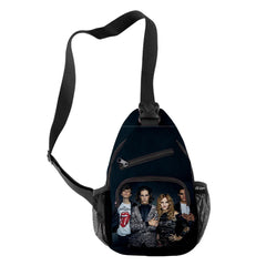 Harajuku Maneskin 3D Print Chest Bags Waterproof Shoulder Bags