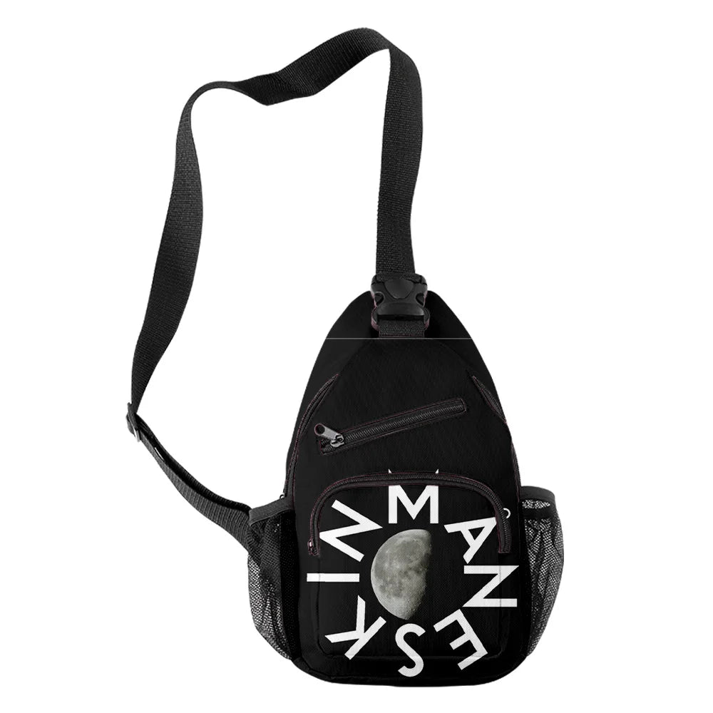 Harajuku Maneskin 3D Print Chest Bags Waterproof Shoulder Bags