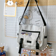 Harajuku Canvas Crossbody Bag Versatile Casual Handbag for Women