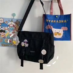 Harajuku Canvas Women Crossbody Bag Casual Handbag Shoulder Bag