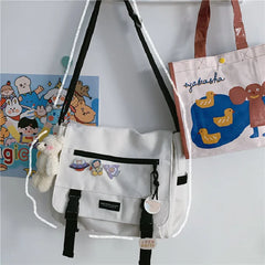 Harajuku Canvas Women Crossbody Bag Casual Handbag Shoulder Bag