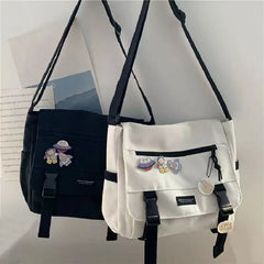 Harajuku Canvas Women Crossbody Bag Casual Handbag Shoulder Bag