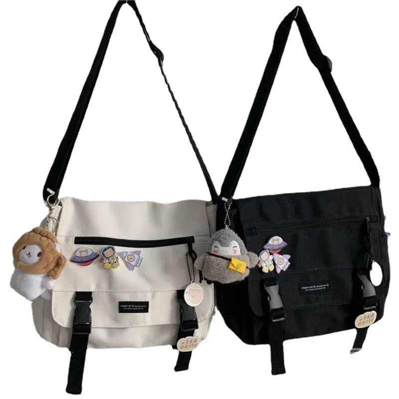Harajuku Canvas Women Crossbody Bag Casual Handbag Shoulder Bag