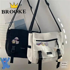 Harajuku Canvas Women Crossbody Bag Casual Handbag
