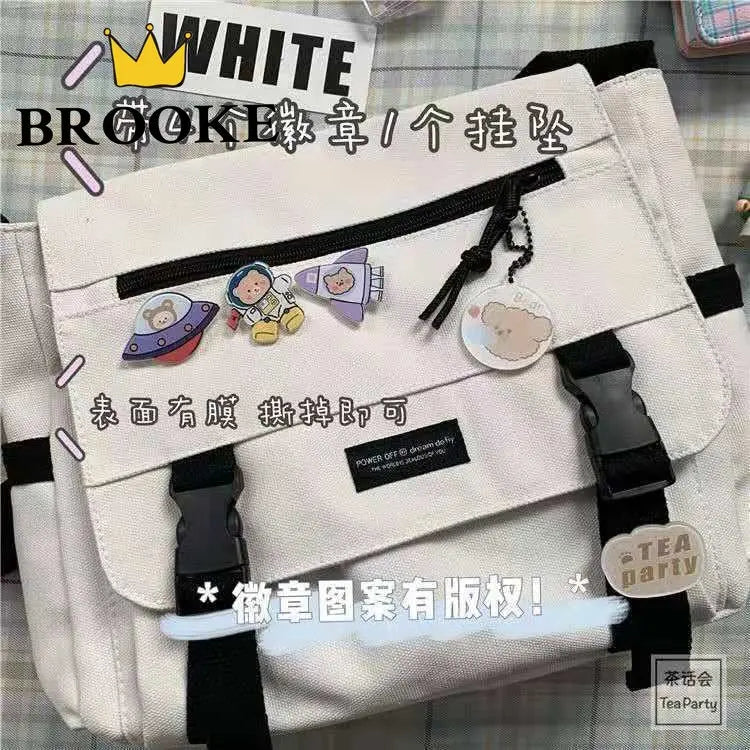Harajuku Canvas Women Crossbody Bag Casual Handbag