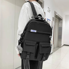 Harajuku Women Backpacks Waterproof Multi-Pocket Nylon Backpack for Teenager