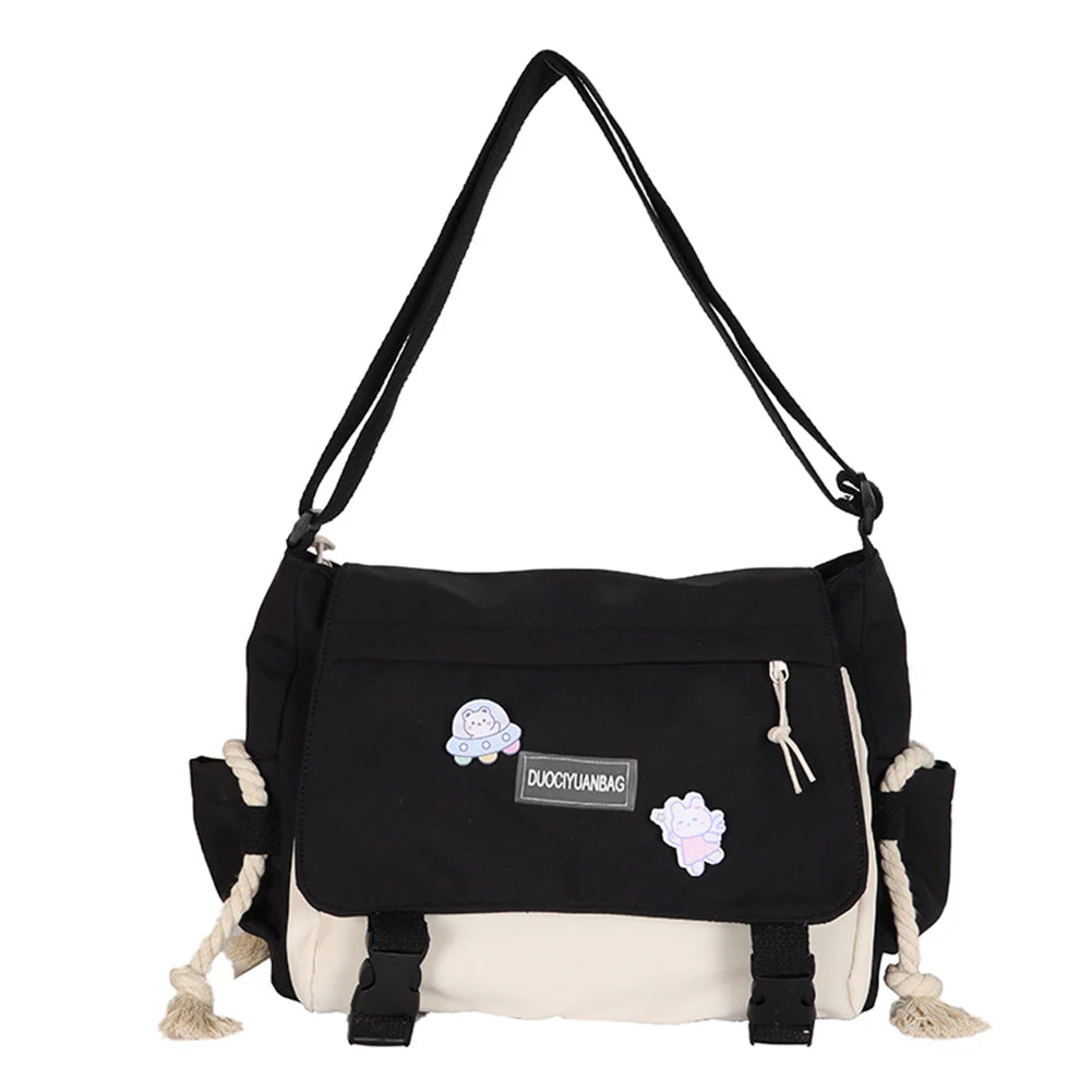Harajuku Women Crossbody Bag Large Capacity Ladies Messenger Pouch