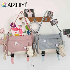 Harajuku Women Crossbody Bag Large Capacity Ladies Messenger Pouch