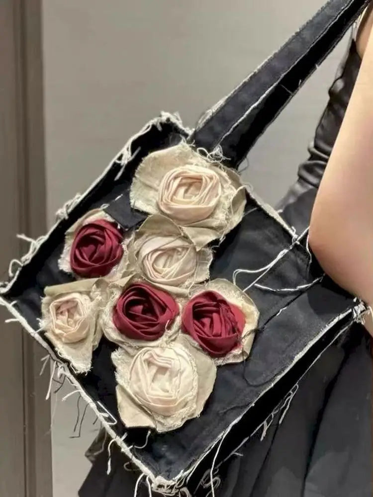 Harajuku Women's Bag Niche Rose Shoulder Bag