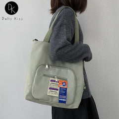 Harajuku Women's Nylon Shoulder Bag Large Capacity Totes for Ladies