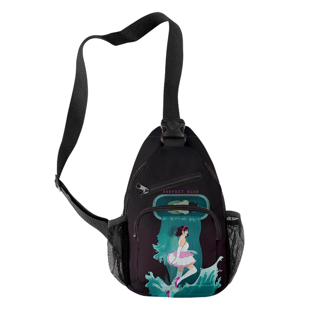 Harajuku 3D Print Chest Bag Oxford Waterproof Crossbody Streetwear Shoulder Bags