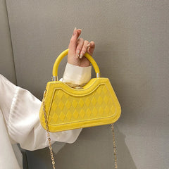 PU Leather Crossbody Bag with Short Rope Handle for Women Handbags