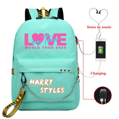Harry Styles LOVE ON TOUR Travel Backpack Women Laptop School Bagpack