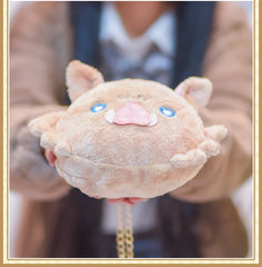 Inosuke Demon Slayer Plush Shoulder Bag Anime Cosplay Costume Gift