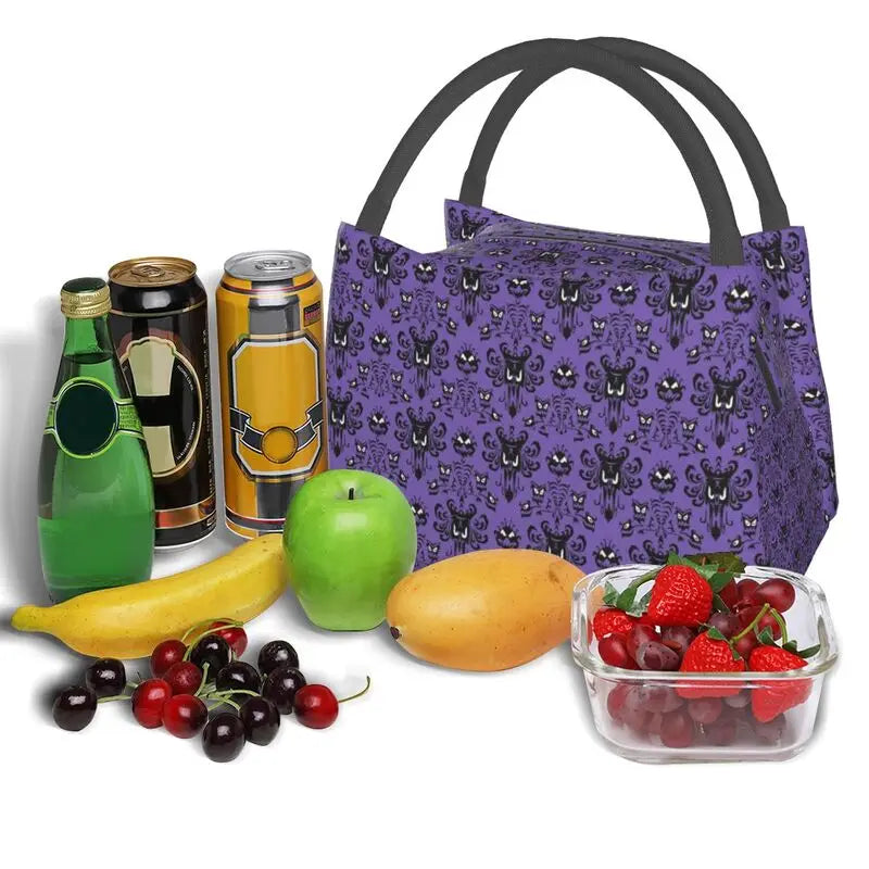 Haunted Mansion Lunch Bag Insulated Women Reusable Tote Office Outdoor Storage