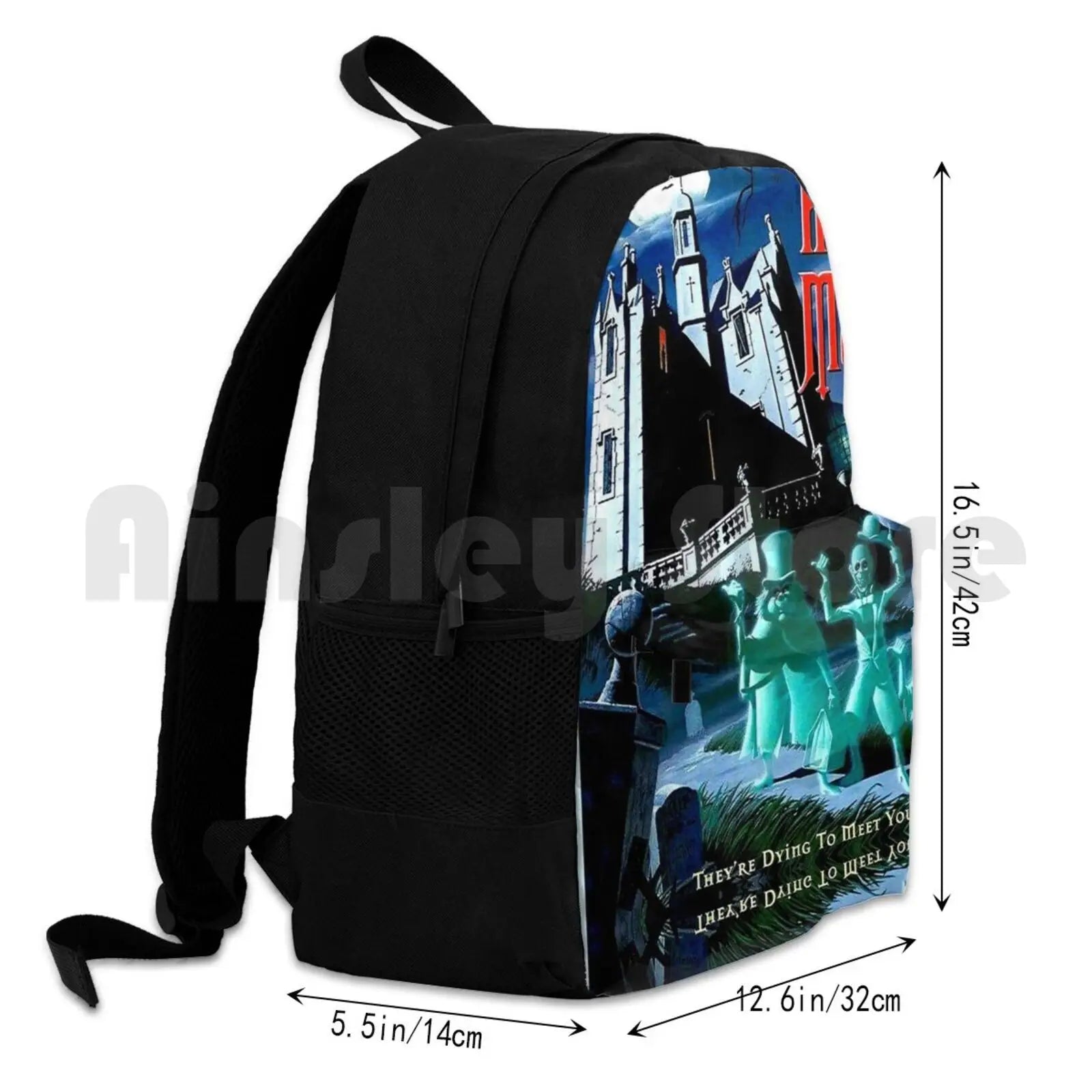 Haunted Mansion Ghosts Advertising Print Backpack