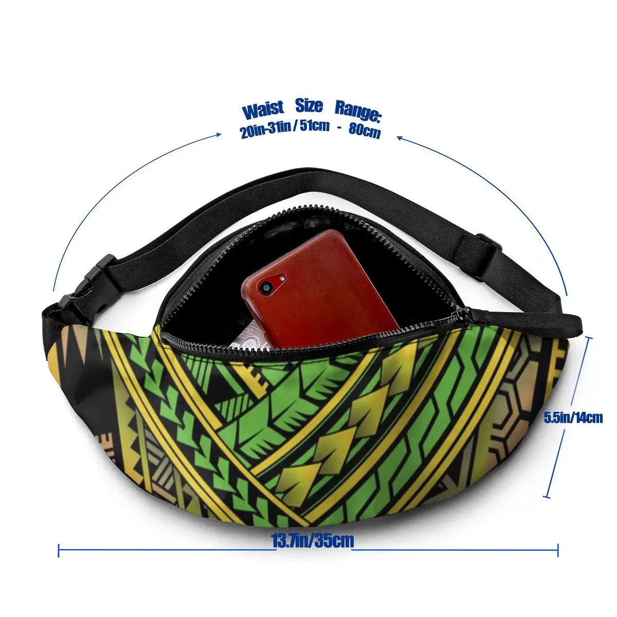 Hawaiian Tribal Waist Bags Women Fanny Pack Female Belt Bag