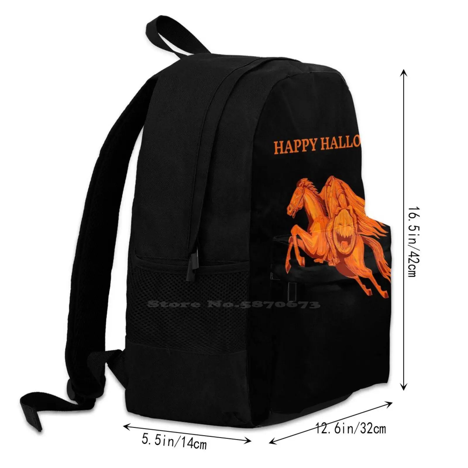 Headless Horseman Happy Halloween Laptop Travel School Bags