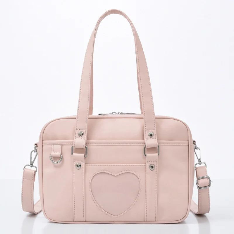 Heart Shape Uniform Bag Japanese Style College Women Girl Compus Anime Single Sh
