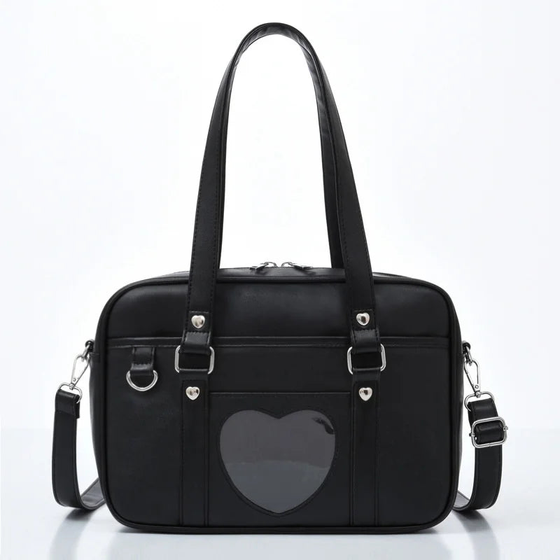 Heart Shape Uniform Bag Japanese Style College Women Girl Compus Anime Single Sh