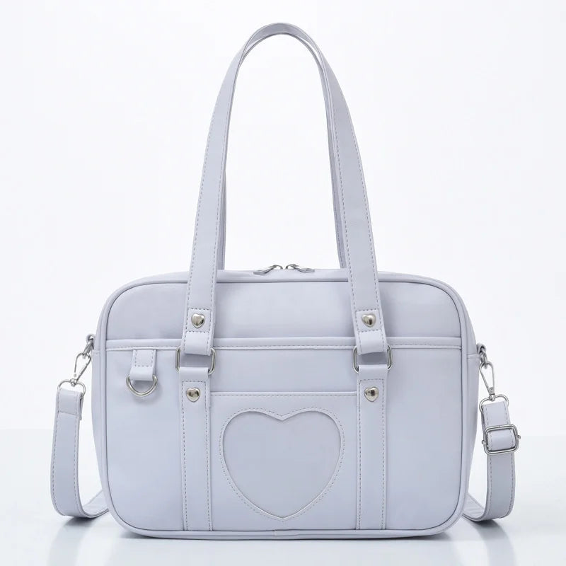 Heart Shape Uniform Bag Japanese Style College Women Girl Compus Anime Single Sh
