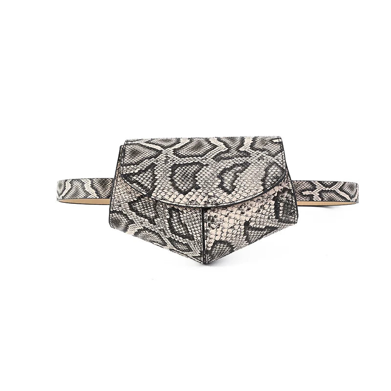 Heart Shaped Women's Belt Bags Snake Waist Bag Fanny Pack
