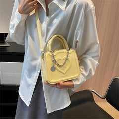 Heart-shaped Women' Small Handbags PU Leather Shoulder Crossbody Bags for Women