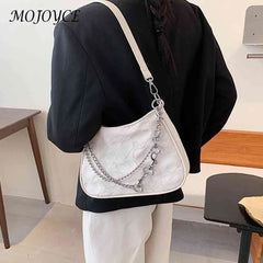 Hearts Embroidery Women Underarm Bags Handbags Tote Female Travel Shoulder Bags