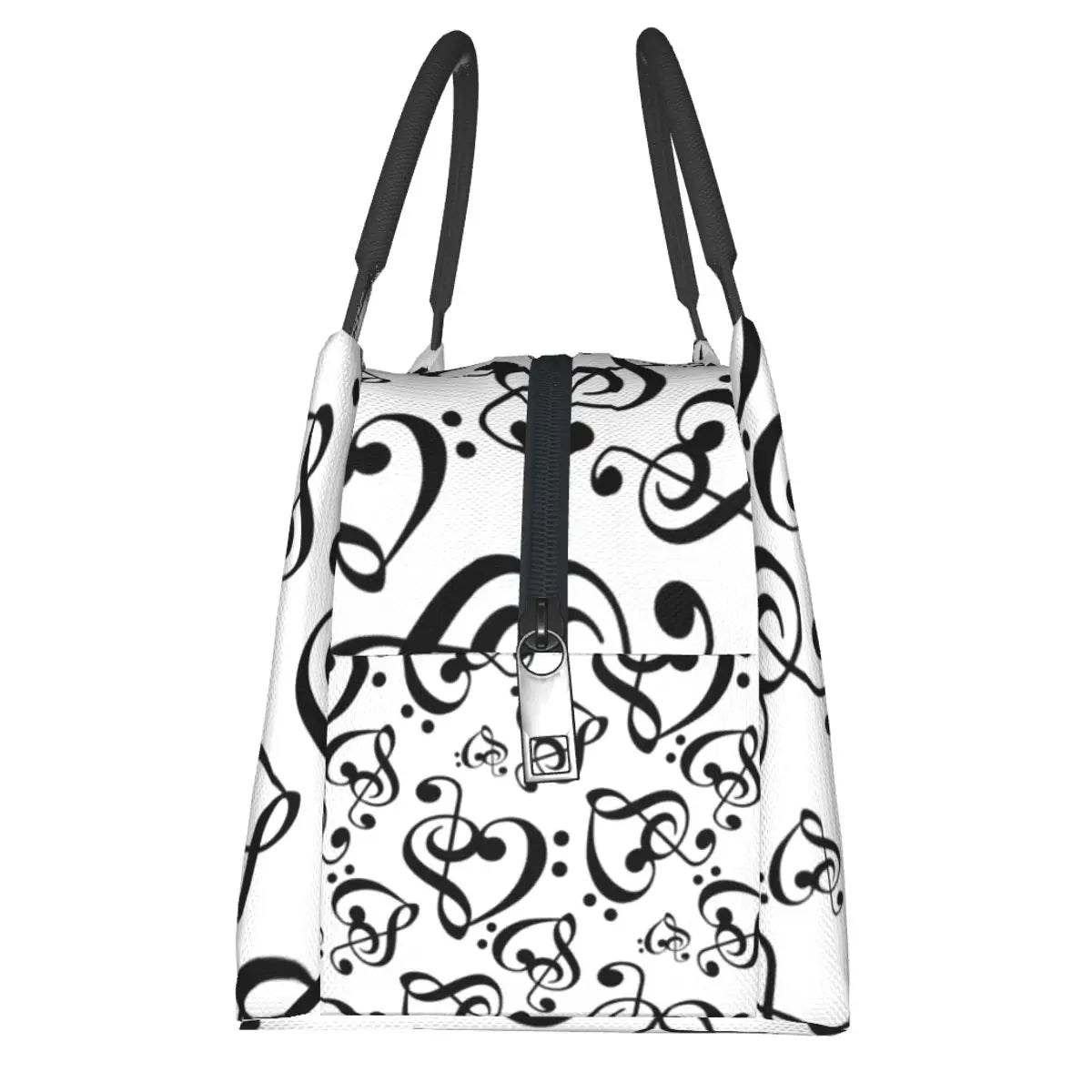Hearts Music Notes Pattern Lunch Bag And Clef School Lunch Box