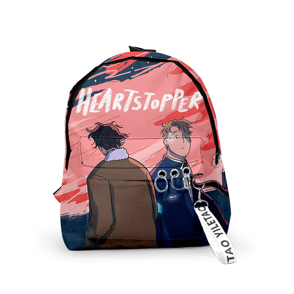 Heartstopper TV Series Backpack Schoolbag Harajuku Rucksack Bag