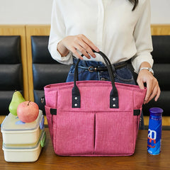 Large Capacity Heat Insulated Lunch Bag with Handle