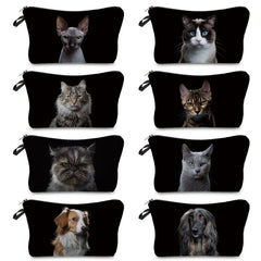 Animal Pattern Makeup Bag Heat Transfer Organizer Pencil Case