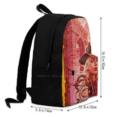 Heaven And The Dead City Backpack - Steampunk Fantasy Cowgirls