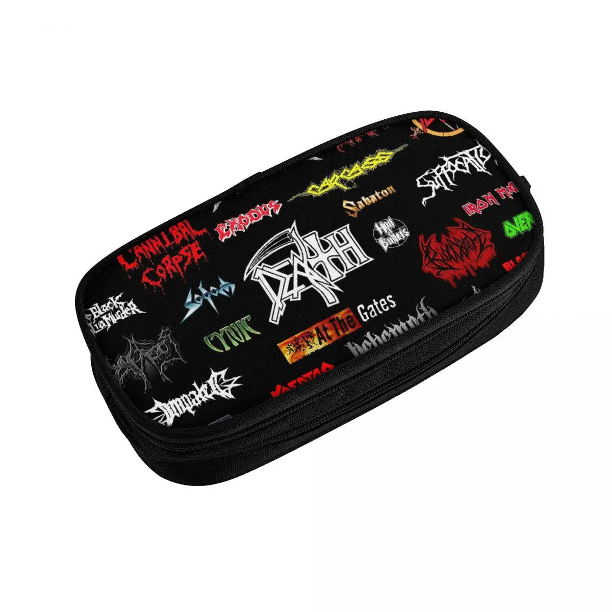 Heavy Metal Pen Box Student School Anime Zipper Pen Bag