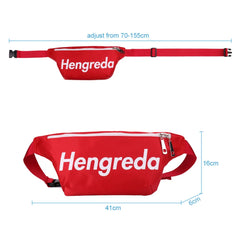 Red Fanny Pack Waist Bag, Christmas Gift Oxford Bum Hip Bag
